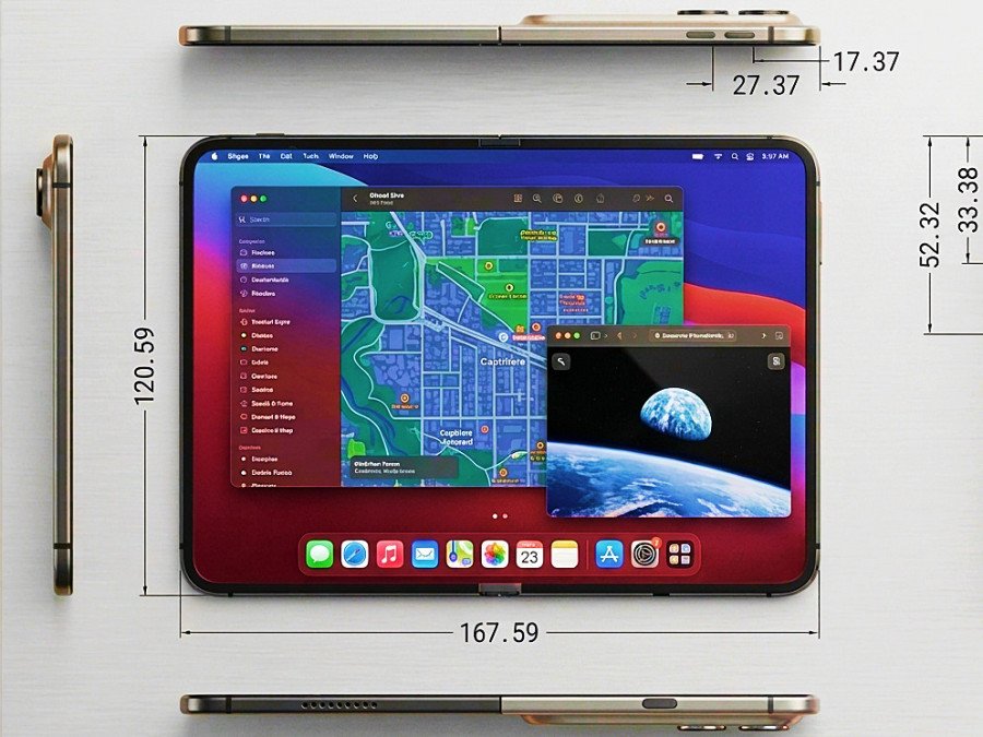 iPhone Fold засвітився в кресленнях: подробиці про товщину, камери і несподівані зміни